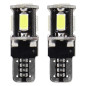 LED-lampor Canbus 5SMD 5730 T10 W5W vit amio-01628