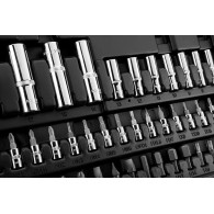 Hylsnyckelsats 1/4', 1/2', 86 delar, CrV