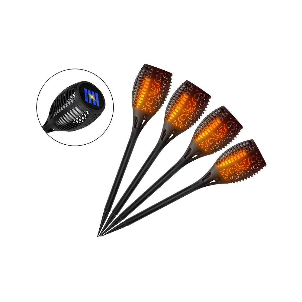 67-498- Solcellslampa LED-fackla 4 st