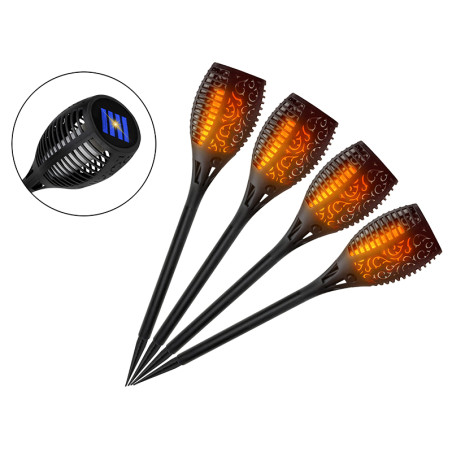 67-498- Solcellslampa LED-fackla 4 st