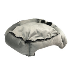Hexagonal bädd i gråsvart sammet Prestige 50cm med avtagbar stoppning. | HandlaSmidigt.se