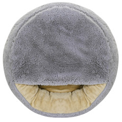 Sängen Shaggy Fluffy med ljusgrått tak med en diameter på 60 cm. | HandlaSmidigt.se