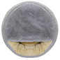 Sängen Shaggy Fluffy med ljusgrått tak med en diameter på 60 cm.
