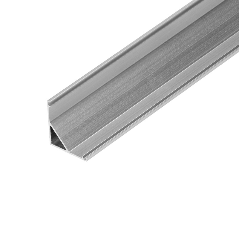 Aluminiumprofil för LED-band, 2000 x 15,8 x 15,8 mm, vinklad, silver, set med 50 stycken.