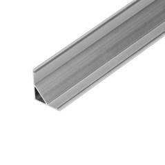 Aluminiumprofil för LED-band, 2000 x 15,8 x 15,8 mm, vinklad, silver, set med 50 stycken.