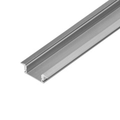 Aluminiumprofil för LED-band, 2000 x 24,5 x 6,85 mm, infälld i gipskartong, silver, set om 50 st.
