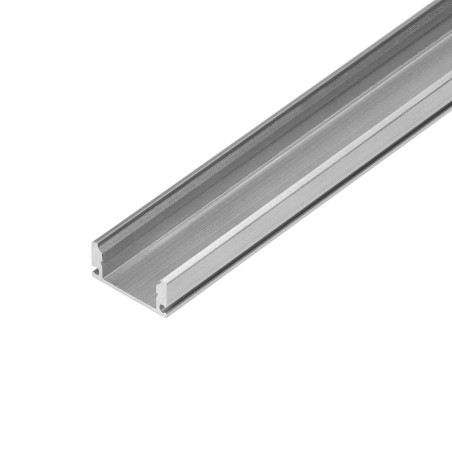 Aluminiumprofil för LED-band, 2000 x 17 x 7 mm, ytanmonterad, silver | HandlaSmidigt.se