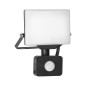PORTO S LED 20W strålkastare med PIR, 1600lm, IP44, 4000K, aluminium + polykarbonat