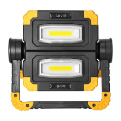 GEMINIX LED 2x10W, arbetsbelysning, portabel med batteri, 1200lm, IP44, 4000K, 5000mAh | HandlaSmidigt.se