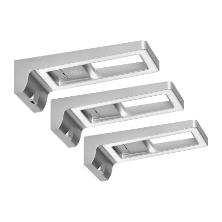 ARTUS set med 3 LED-underställslampor, 3x3W, 3x225lm, 4000K, med touchkontroll och USB, grå