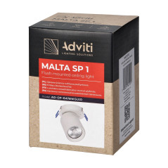 MALTA SP 1, infälld vägg- och takarmatur, GU10 max. 12W, IP20, vit | HandlaSmidigt.se