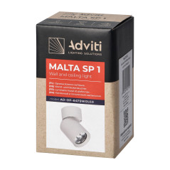 MALTA SP 1, vägg- och takarmatur, GU10 max. 12W, IP20, vit | HandlaSmidigt.se