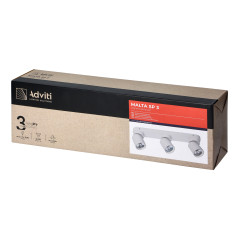 MALTA SP 3, vägg- och takarmatur, GU10 max. 3x12W, IP20, svart | HandlaSmidigt.se