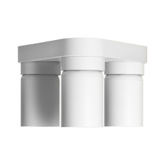 MALTA SP 3, vägg- och takfäste, GU10 max. 3x12W, IP20, vit, triangulär bas | HandlaSmidigt.se