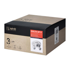 MALTA SP 3, vägg- och takmonterad armatur, GU10 max. 3x12W, IP20, svart, rund bas | HandlaSmidigt.se