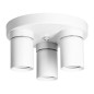 MALTA SP 3, vägg- och takmonterad armatur, GU10 max. 3x12W, IP20, vit, rund bas