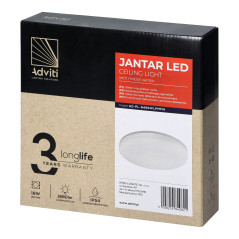 MIDDAG LED 18W, taklampa med mikrovågsrörelsesensor, 1880lm, IP54, 4000K, skärm av PC | HandlaSmidigt.se