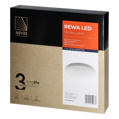 REWA LED 30W, takplafondbelysning, 3225lm, IP65, 4000K, PC-skärm | HandlaSmidigt.se