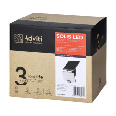 SOLIS led 10W, solstrålkastare med pir rörelsesensor, 1200lm, IP54, 4000K, 3000 mAh, svart | HandlaSmidigt.se