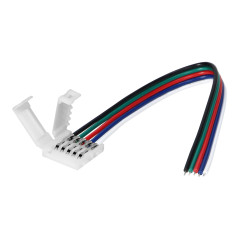 LED RGBW-koppling 12 mm, enkelriktad, med kabel | HandlaSmidigt.se