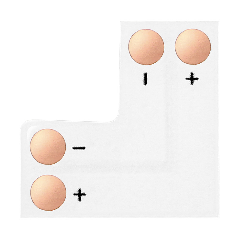LED-anslutning 8 mm, vinklad 'L'