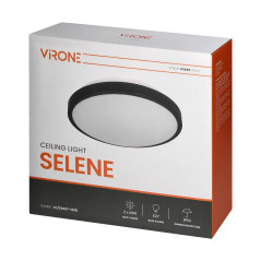 SELENE taklampa 2xE27, max. 2x15W, IP54, svart | HandlaSmidigt.se