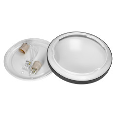 SELENE taklampa 2xE27, max. 2x15W, IP54, svart | HandlaSmidigt.se