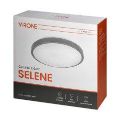 SELENE taklampa 2xE27, max. 2x15W, IP54, grå | HandlaSmidigt.se