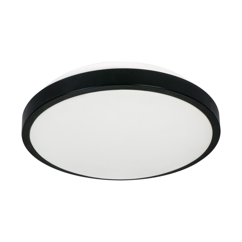 SELENE taklampa 2xE27, max. 2x15W, rörelsedetektor, IP54, svart