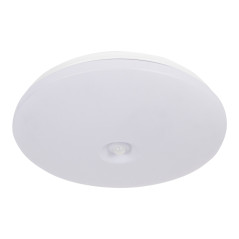 ASTERIA taklampa 2xE27, max. 2x60W, rörelsedetektor PIR, IP44, vit | HandlaSmidigt.se