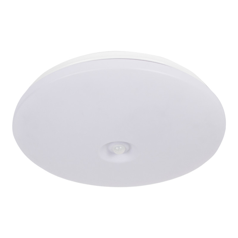 ASTERIA taklampa 2xE27, max. 2x60W, rörelsedetektor PIR, IP44, vit