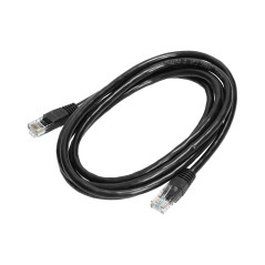 Nätverkskabel Patchcord UTP CAT.6 kontakt - kontakt 2m SVART | HandlaSmidigt.se