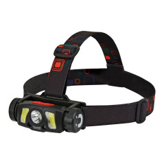 Pannlampa/cykelbelysning LED COB + XPG med Li-ion-batteri 1200mAh, rörelsesensor