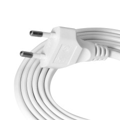 Anslutningskabel, Eurokontakt 2P, 2x0,75mm2, 1,9m, vit | HandlaSmidigt.se