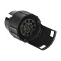 Adapter för 7/13-polig trailerkontakt, plast, 12/24V