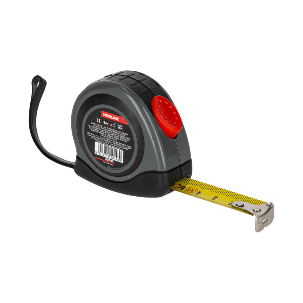 20143K Professionell ihoprullbar mätband 3m/16mm, [Z], Proline