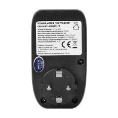 Energiförbrukningsmätare, energikalkylator med bakgrundsbelyst LCD-skärm, Schuko-version, svart | HandlaSmidigt.se
