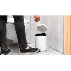 Skräpbehållare för badrummet 3 liter (vit)
