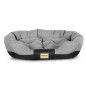 Säng hundbur oval 115 x 95 cm mörkgrå Prestige