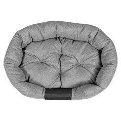 Säng hundbur oval 130 x 105 cm mörkgrå Prestige | HandlaSmidigt.se