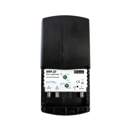 Förstärkare för mast WM-20 UHF VHF DVB-T2 5G SKYDDAD Telkom Telmor
