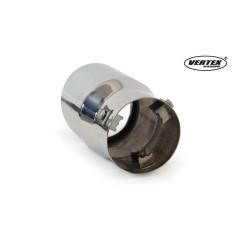 Avgasrörets ändmuff i rostfritt stål mt 007 krom amio-01307