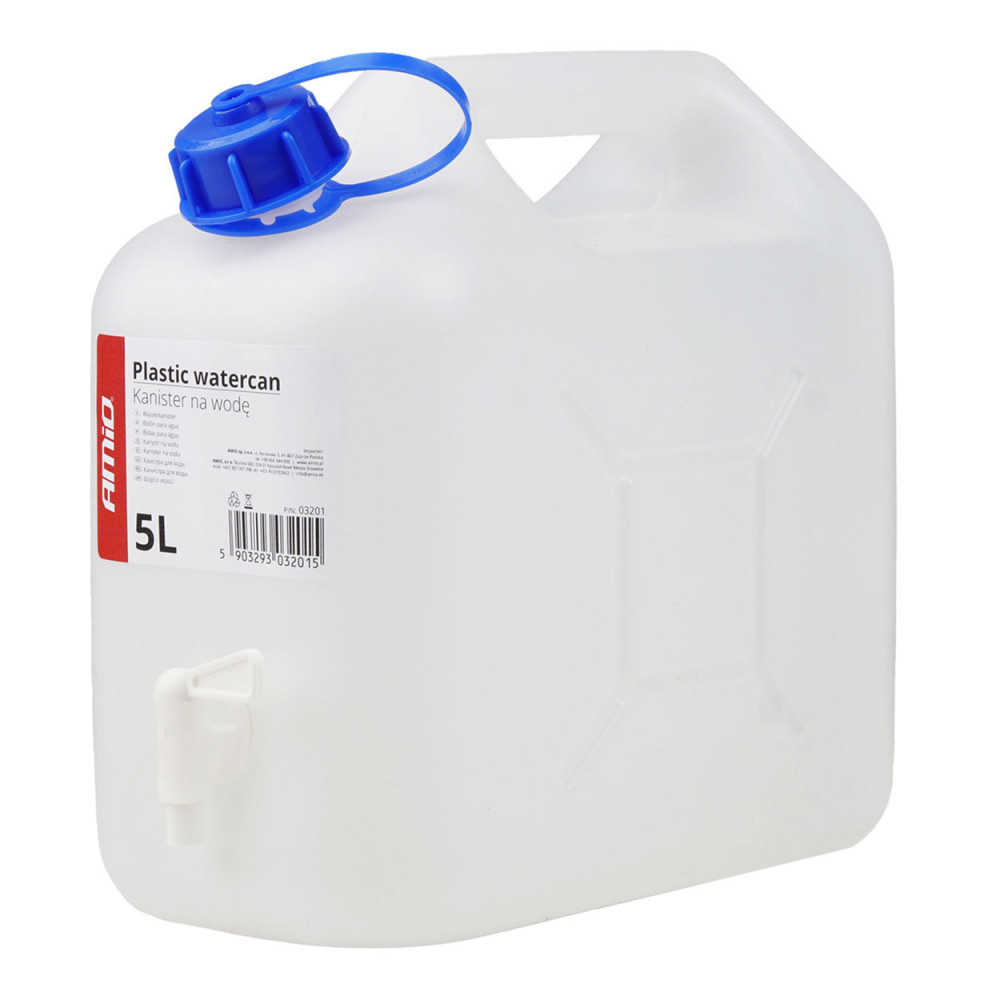 Plastbehållare med kran för vatten 5 liter amio-03201 Plastbehållare med kran för vatten 5 liter amio-03201