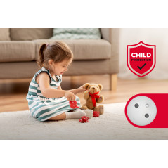 Förlängningssladd Rebel 3 uttag + 2 USB-uttag med strömbrytare - 1,5m