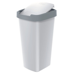 Skräpkorgen COMPACTA Q - slät grå / ask 25l Keden