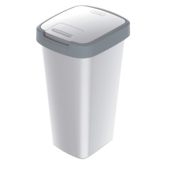 Skräpkorgen COMPACTA Q - slät grå / ask 25l Keden | HandlaSmidigt.se