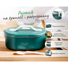 AD 4505 grön Matbehållare - uppvärmd - metallbehållare