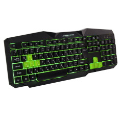 EGK201GUA Esperanza Gaming LED USB-kabelansluten tangentbord, grön | HandlaSmidigt.se
