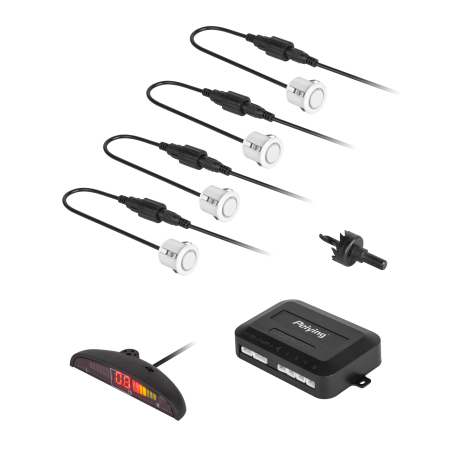 Parkeringsradar för bilar med display (bak) från Peiying - vit