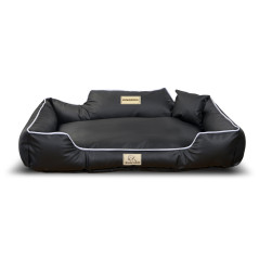 Säng avtagbar halkfri ekoskinn 115x95cm svart KingDog | HandlaSmidigt.se